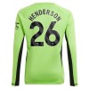 Officiële Voetbalshirt Doelman Manchester United Henderson 26 Thuis 2023-24 Lange Mouw - Heren